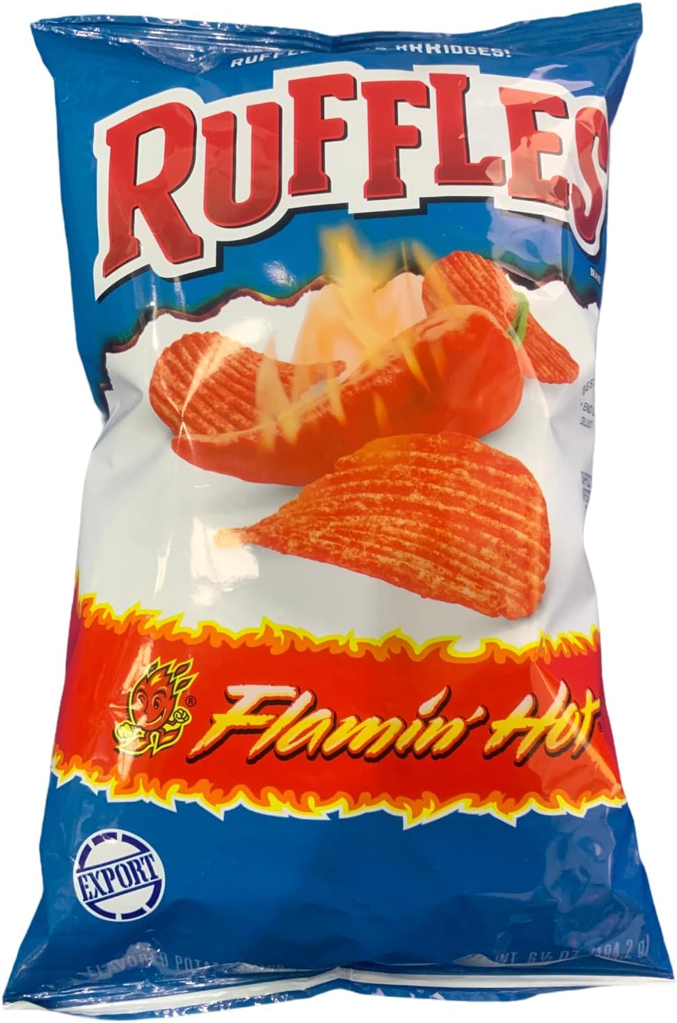 Ruffles Flamin' Hot Potato Chips 184.2g American Crisps | Pack Of 2