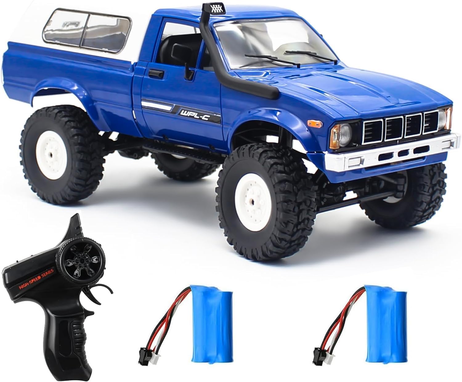 Mostop Remote Control Cars, All terrial Radio Controlled Cars Pickup Truck Remote Control Rock Climber with Light and Waterproof, Hobby Toy RC Car for Kids and Adults