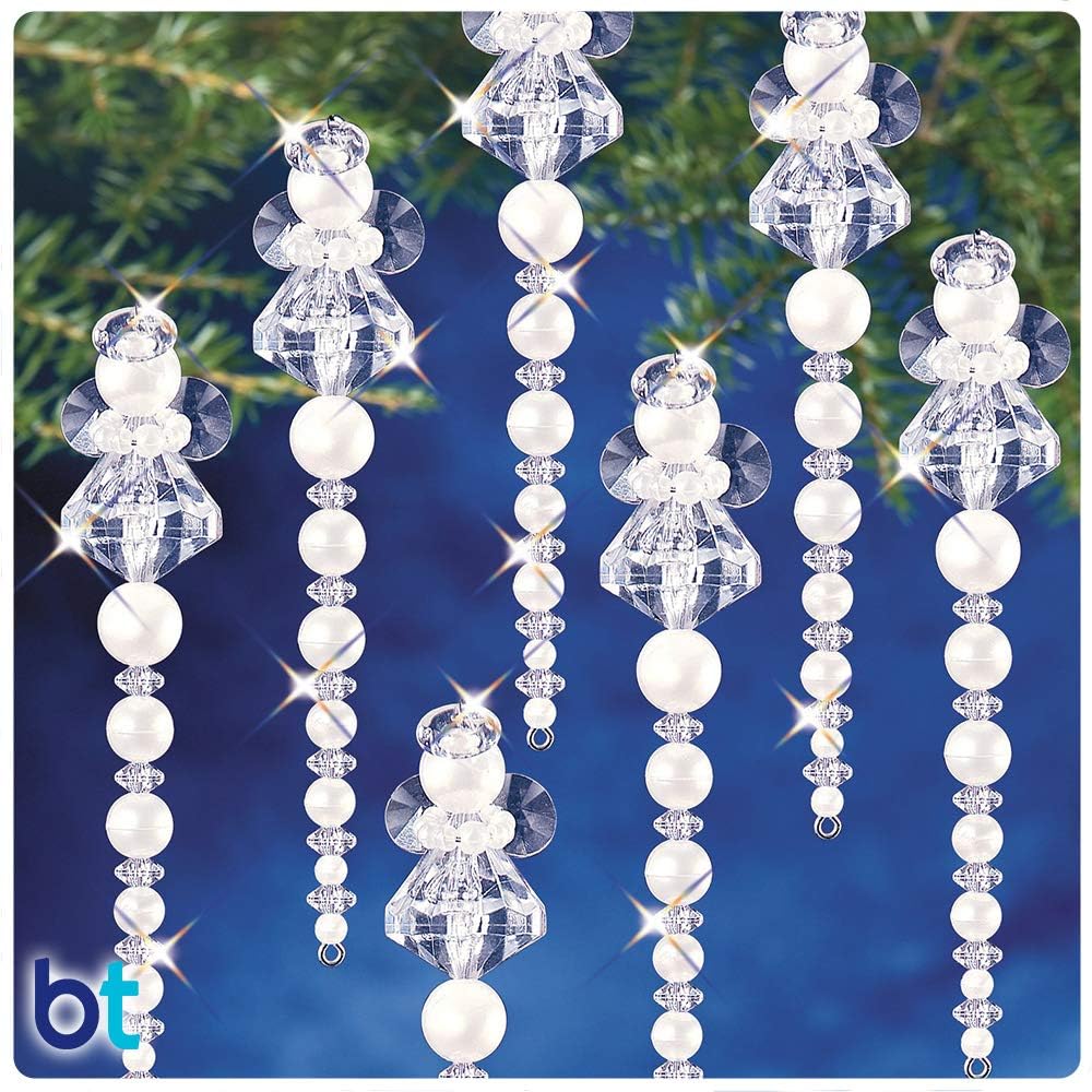 The Beadery Holiday Beaded Ornament Kit-Icicle Angel Makes 24 BOK-7476