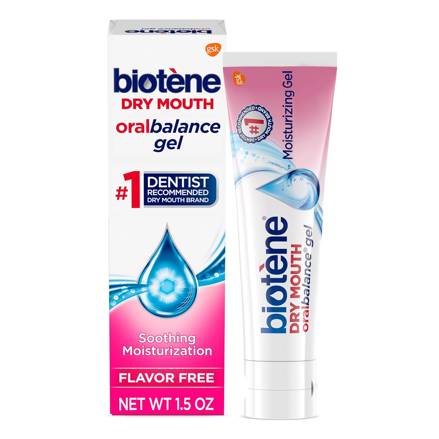 Biotene OralBalance Moisturizing , Alcohol Free and Dry Mouth Gel, Flavor Free - 1.5 oz