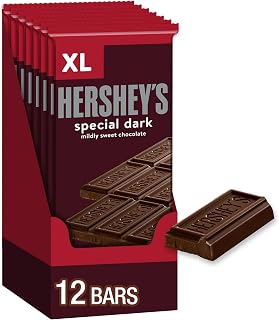 HERSHEY'S SPECIAL DARK Mildly Sweet Chocolate XL, Candy Bars, 4.25 oz (12 Count, 16 Pieces)
