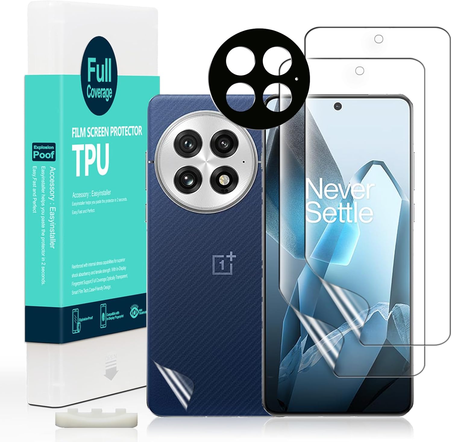 Ibywind Screen Protector For OnePlus 13 5G 6.82"(2 Pcs),Flexible TPU Film,With 1Pc Camera Lens Protector,1Pc Back Film,Bubble Free[Easy to install]