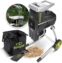 Sun Joe CJ603E 15-Amp 1.7-Inch Cutting Diameter Electric Silent Wood Chipper/Shredder, green