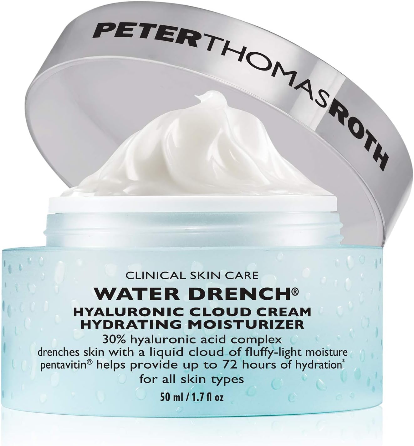 Peter Thomas Roth Water Drench Hyaluronic Cloud Cream Hydrating Moisturizer Earplug, 4 cm, Black