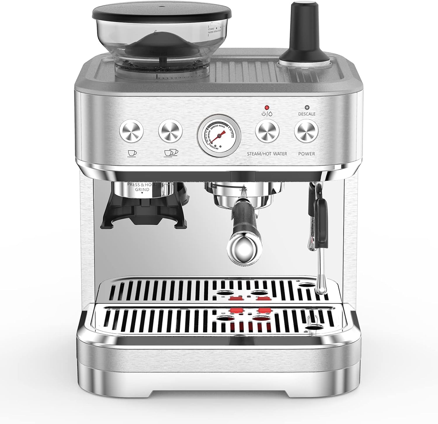 Silver Plating Bean Grinding Espresso Machine Stainless Steel Machine, Bean To Cup Coffee Machine With Milk Coffee Maker, Coffee Machines, Espresso Machine