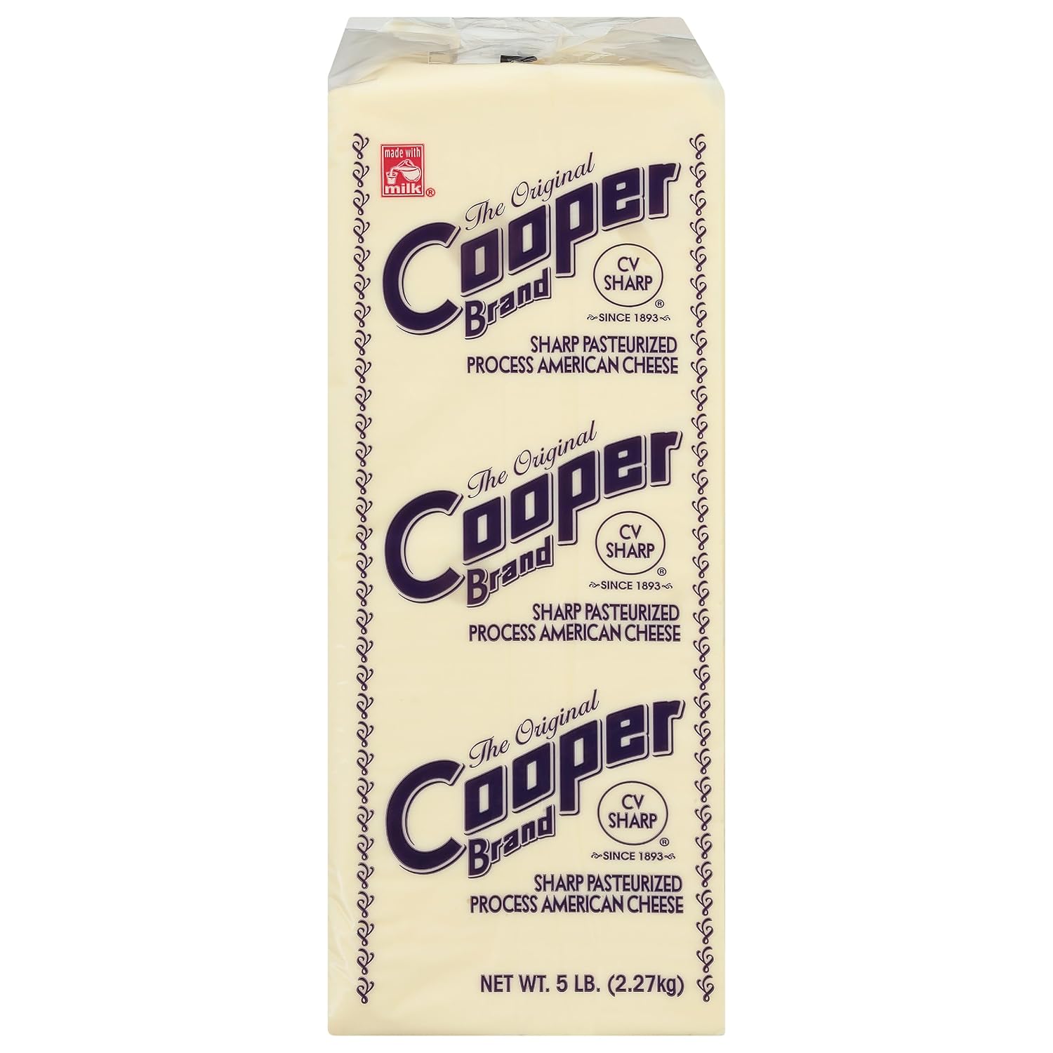 Cooper Brand: Sharp American Cheese 5 Lb.
