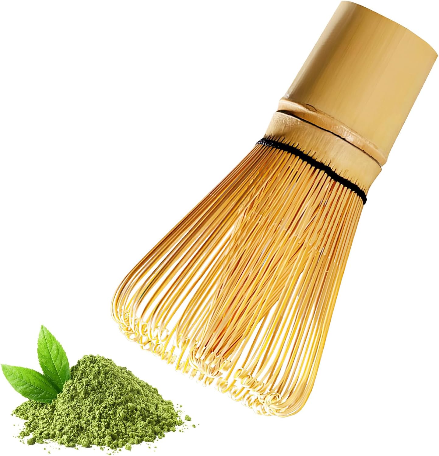Bamboo Whisk Matcha, Japanese Matcha Starter Set with Handcrafted Bamboo Whisk | Traditional Tea Ceremony Tools for Perfect Matcha Lattes, Hot Chocolate, and More - 100 Forks