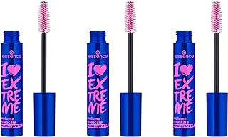 essence | I Love Extreme Volume Mascara Waterproof (Pack of 3) | Vegan & Cruelty Free | Free From Parabens-Alcohol, & Microplastic Particles