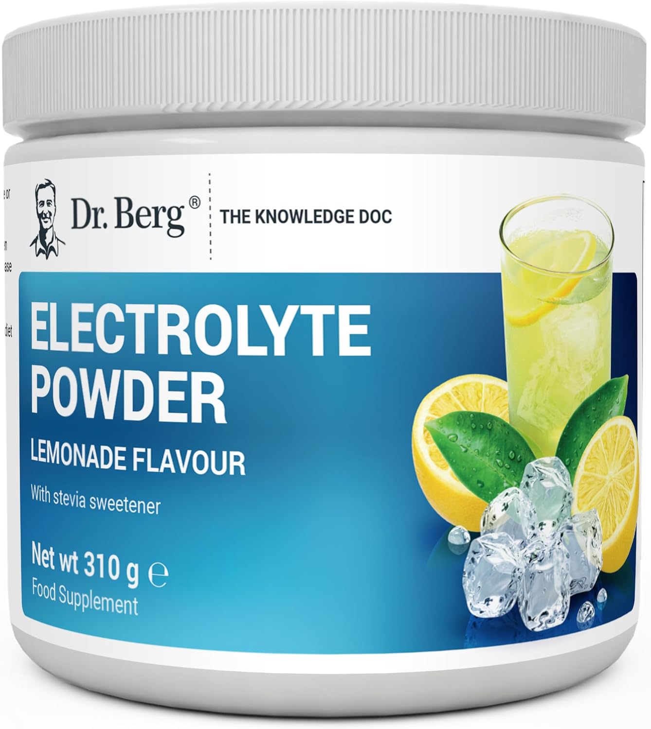 Dr. Berg Zero Sugar Hydration Keto Electrolyte Powder - Enhanced w/ 1000 mg of Potassium & Real Pink Himalayan Salt (NOT Table Salt) - Lemonade Flavor Hydration Drink Supplement - 50 Servings