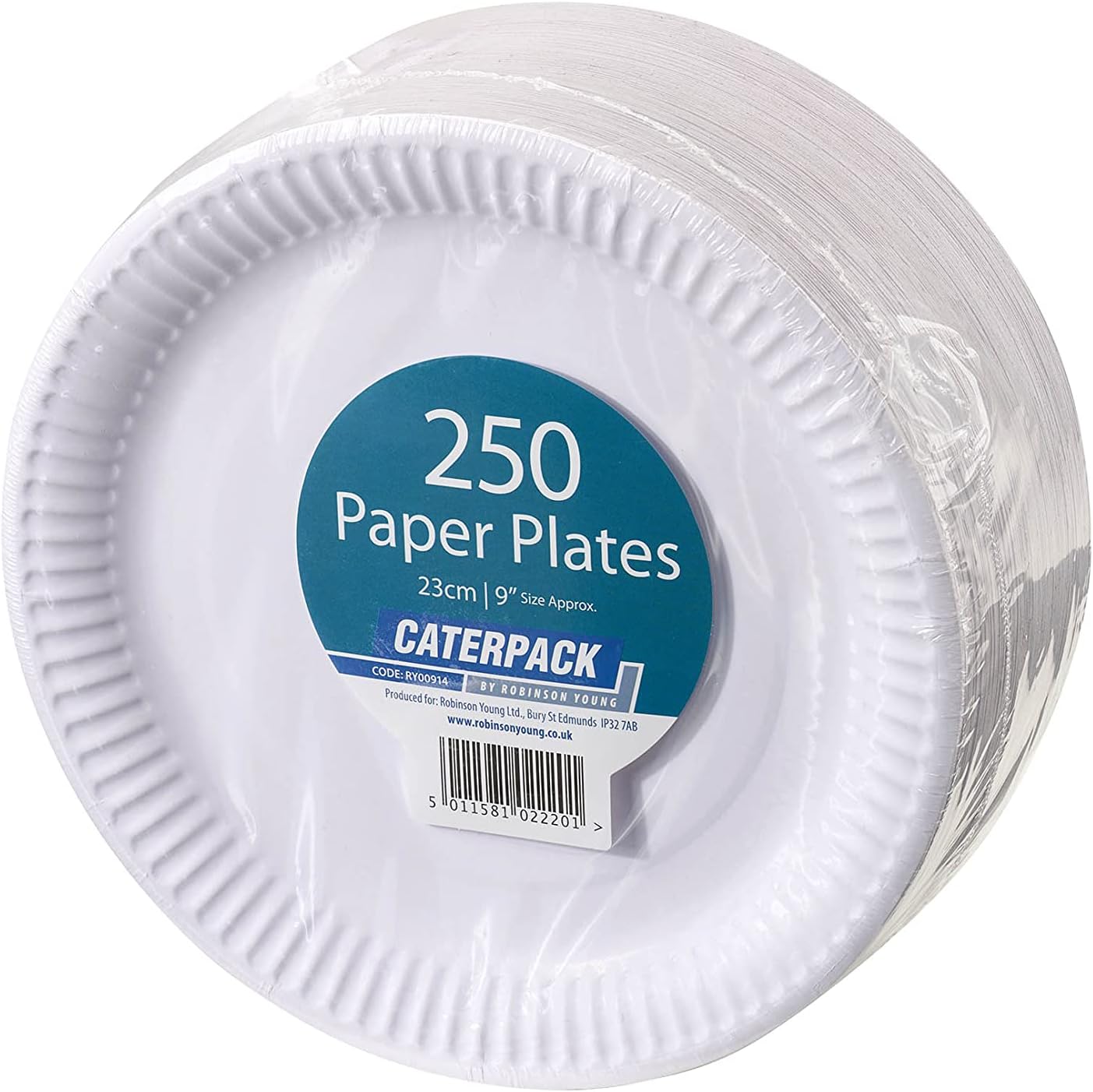 Caterpack by Robinson Young Plates 23cm White 250 pack