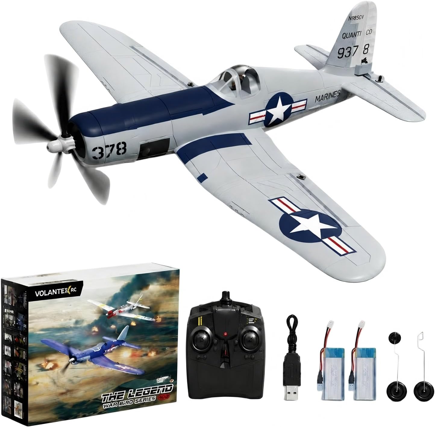 F4U Corsair RC Plane for Beginners 4CH WWII Airplane Xpilot Gyro