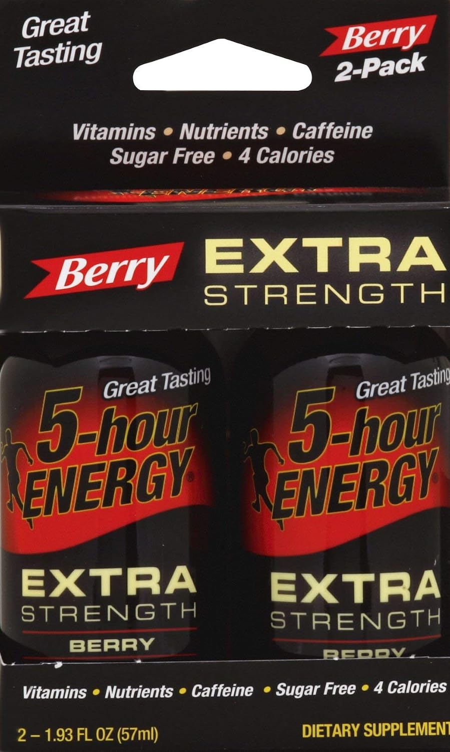 5-Hour Energy Extra Strength Supplement, Berry, (2 pack)