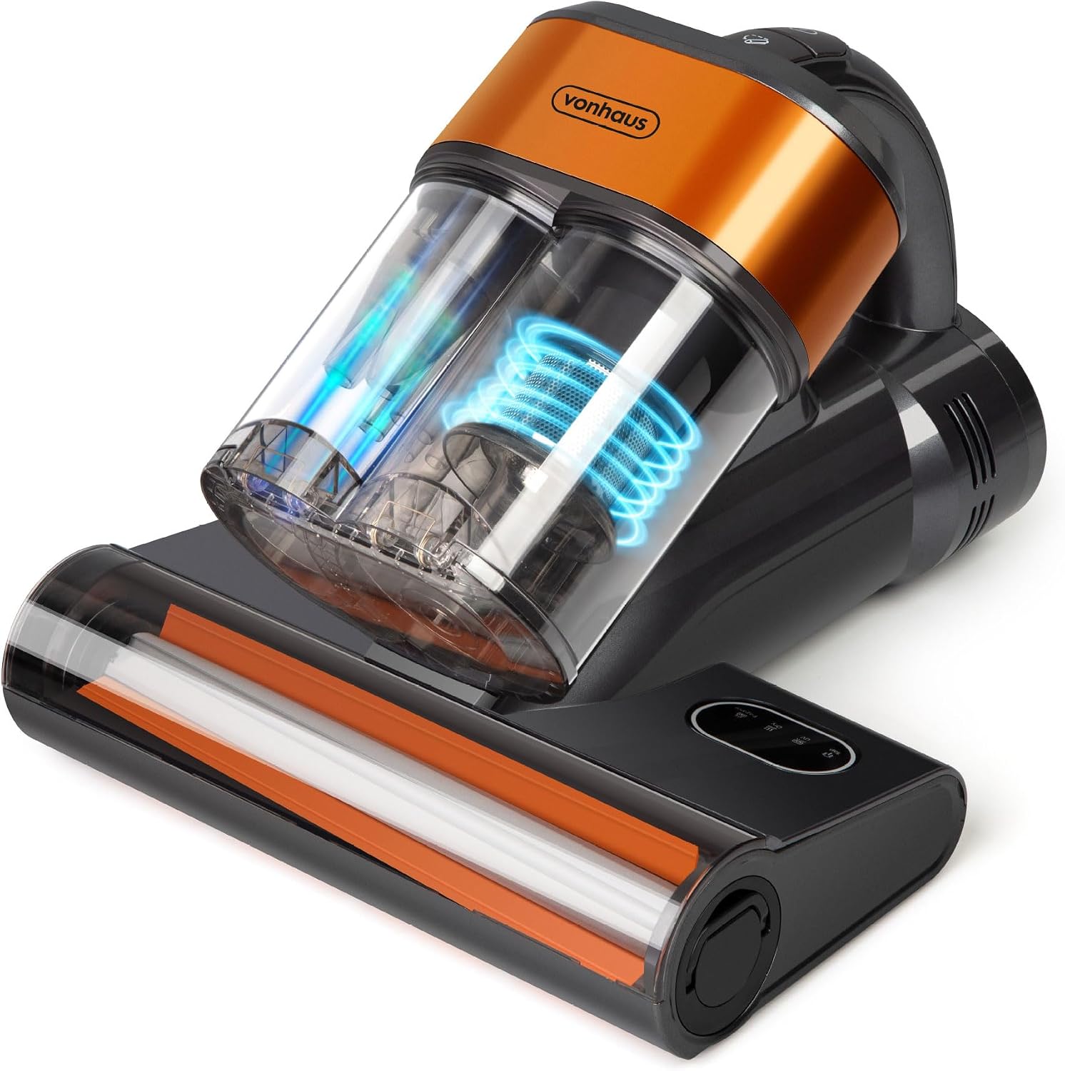 VonHaus UV Mattress Vacuum Cleaner – 4 in 1 Mite Removal Handheld Bed Vacuum with 14kPa, 8000RPM, UV-C Light Sterilization & Multiple Filtration for Bed, Carpet & Sofa – 0.6L Dust Cup, 500W, Grey