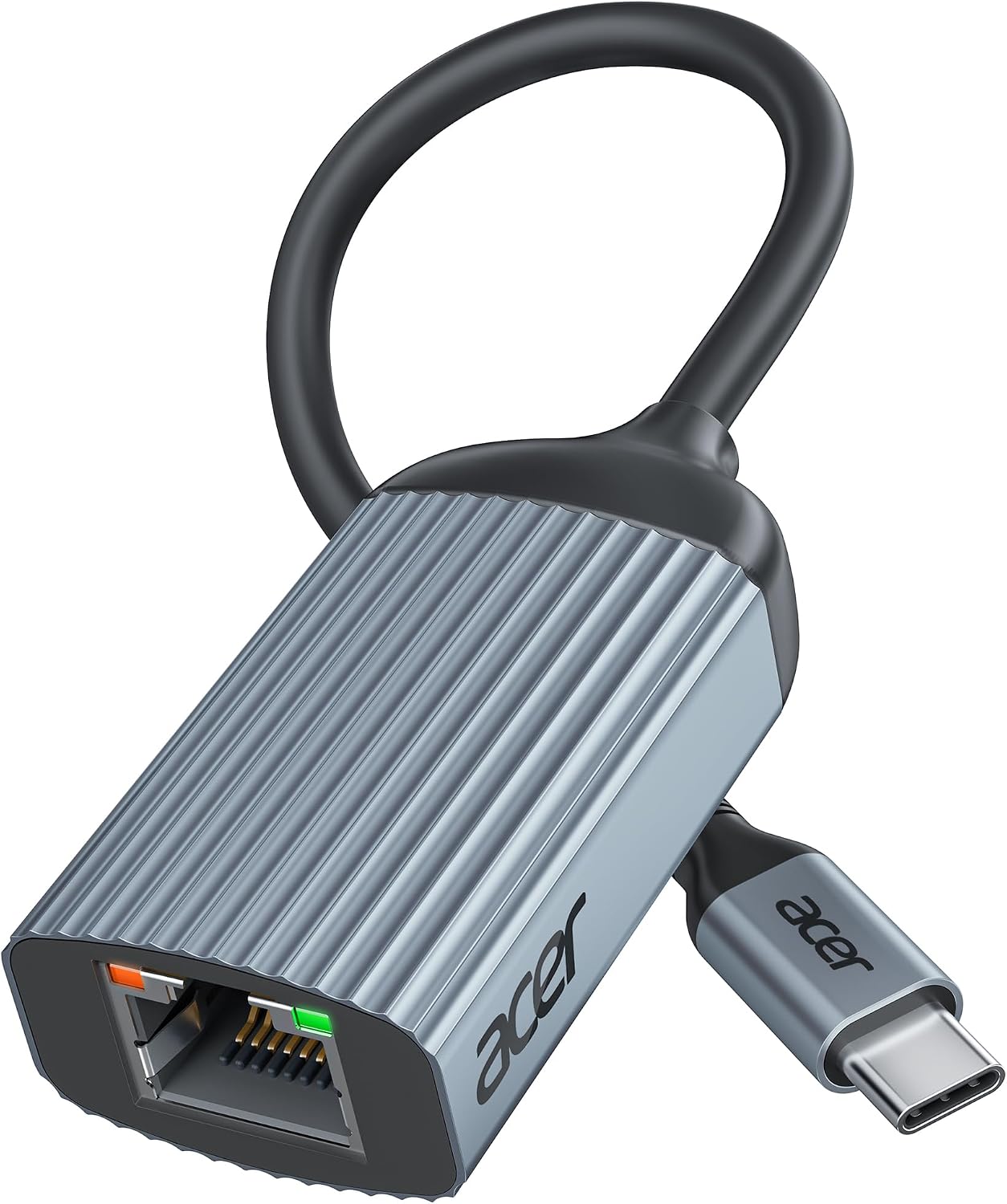 Acer USB C to Ethernet Adapter, 1000Mbps Gigabit Wired LAN Network Adaptor | Aluminum Thunderbolt to RJ45 Compatible with iPhone 17/16 Series, iPad/MacBook Pro/Air, Galaxy S24, Steam Deck (Pro ver.)