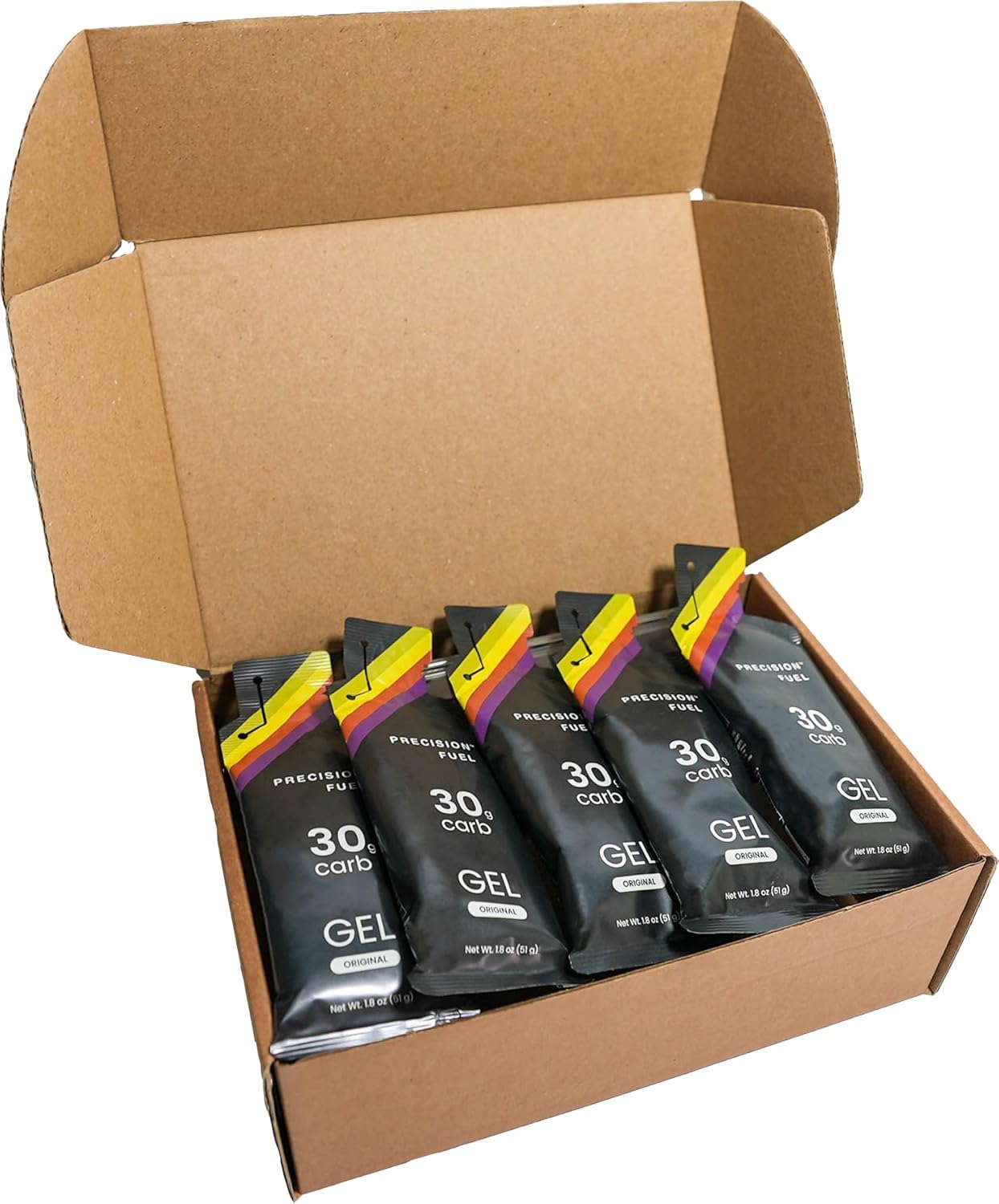 Precision Fuel 30 Energy Gels - Mild, Neutral Flavour Running Gels for Endurance Athletes, 30g Carbohydrate, Easy-to-Digest, Perfect for Running & Long-Duration Sports (Original, 30 gels)
