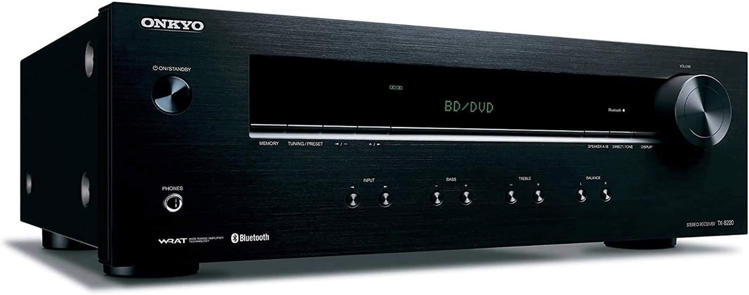 Onkyo TX-8220 2 Home Audio Channel Stereo Receiver with Bluetooth,black