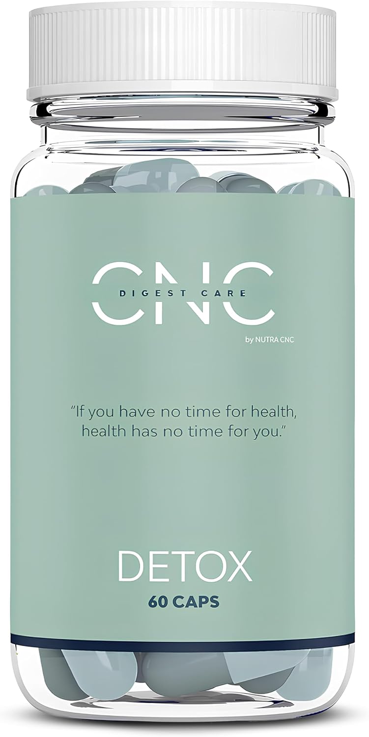 CNC Detox - Herbal Formula with Aloe Vera, Activated Charcoal & Fennel Extract | Supports Digestion & Fluid Balance | with Probiotics 100B | 45 Servings