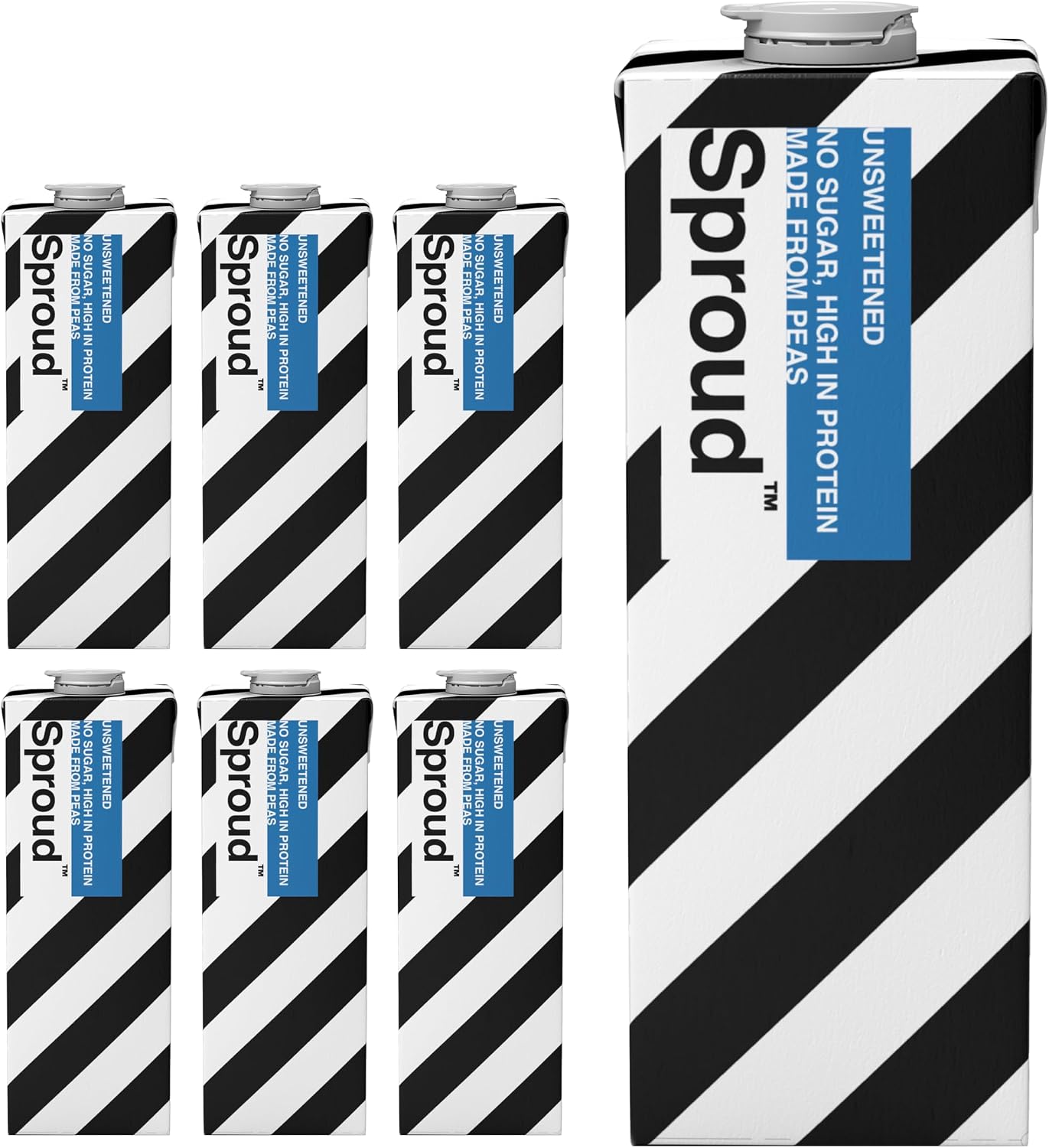 SPROUD - Plant-Based Milk, Zero Sugar, Low Carb, High Protein, Long Life, Powered by Peas, Perfect for Keto and Low Calorie Diets (Unsweetened) (6 x 1L)
