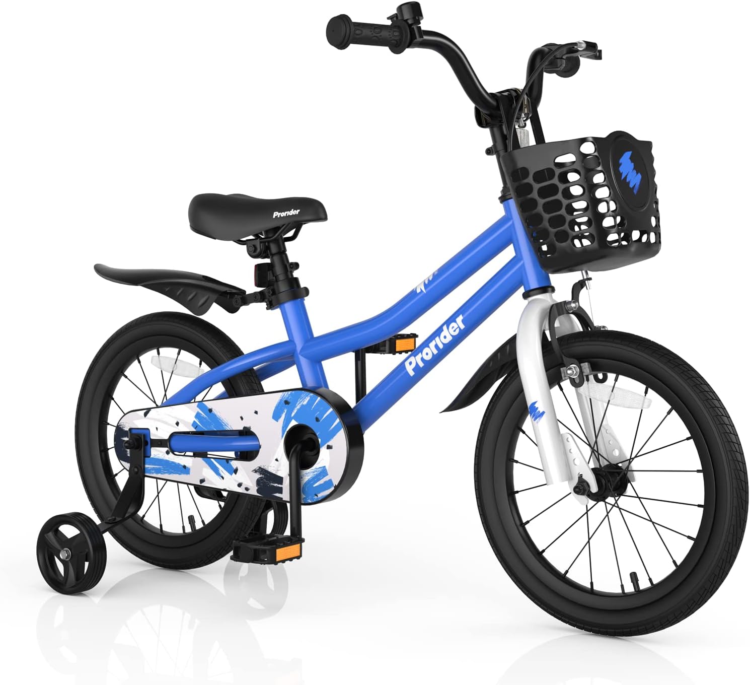 BABY JOY Kids Bike, 12 14 16 18 Inch Children Bikes for Boys Girls Age 3-8 Years w/Training Wheels, Handbrake, Coaster Brake & Removable Basket, Kids Bicycle of Multiple Colors