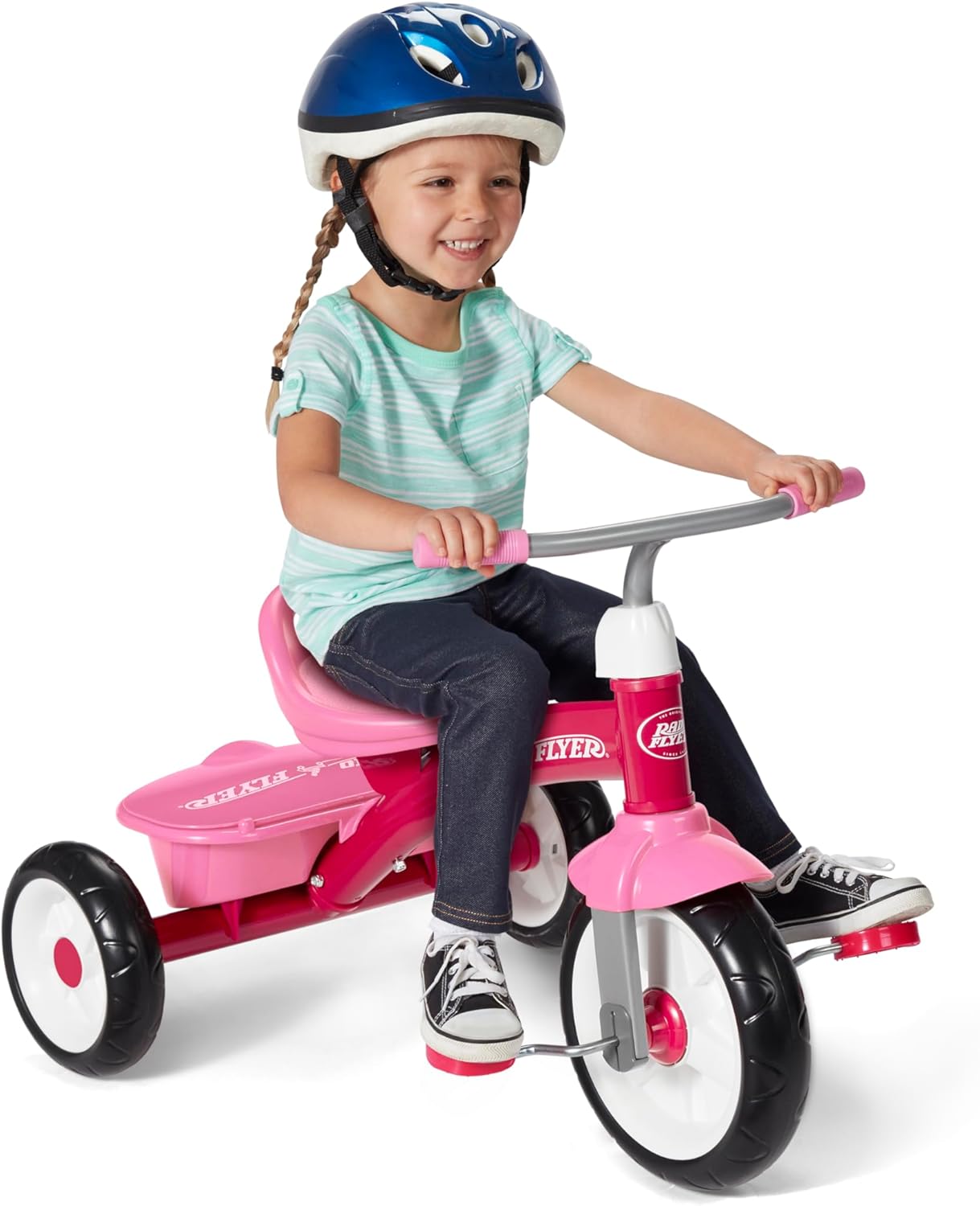 Radio Flyer Red Rider Trike for Ages 2.5–5, Three Wheel Toddler Bike, Kids Tricycle, Outdoor Riding Toy, Durable Steel Frame, Adjustable Seat, Amazon Exclusive