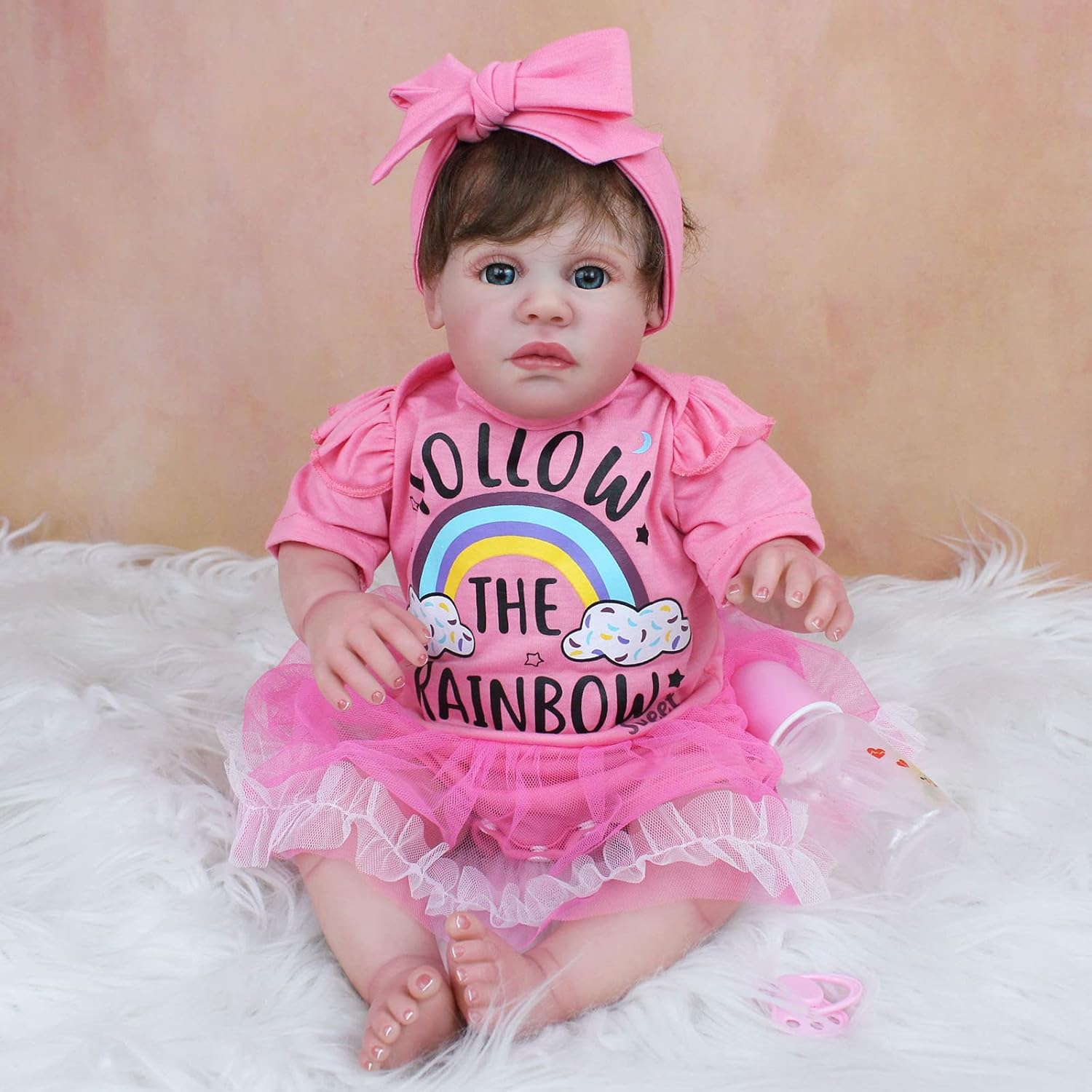 YIHANGG 20inch Realistic Skin Reborn Baby Doll with Visible Veins 50 CM Soft Silicone Reborn Toddler Doll Girl Blue Eyes Art Doll Kids Toy