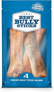 Best Bully Sticks Jumbo Smoked Beef Shin Bones - 3 Count (Pack of 1) - Free-Range, All-Natural, Grass-Fed Snack