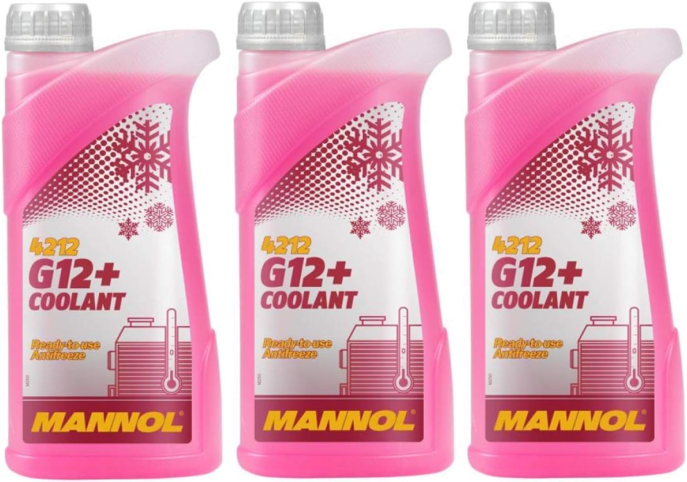 STERLING SAVER Mannol 5L Coolant Antifreeze Suitable For Most Vehicles, Ready To Use, G12+ RED Ready Mixed -30°C / +125 German Hi Spec (3 Litre)