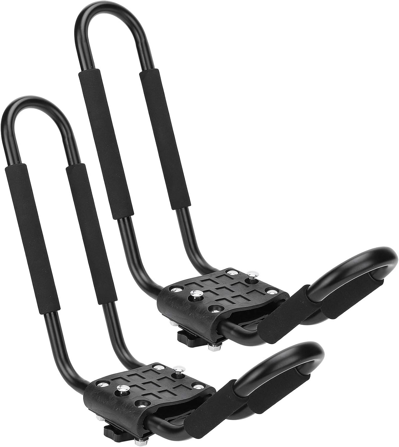 Ejoyous Kayak Roof Rack, J-Bar Roof Rack Metal Kayak Roof Carrier for Surf Board, Canoe, Ski Board, Mount on Car, SUV, Truck