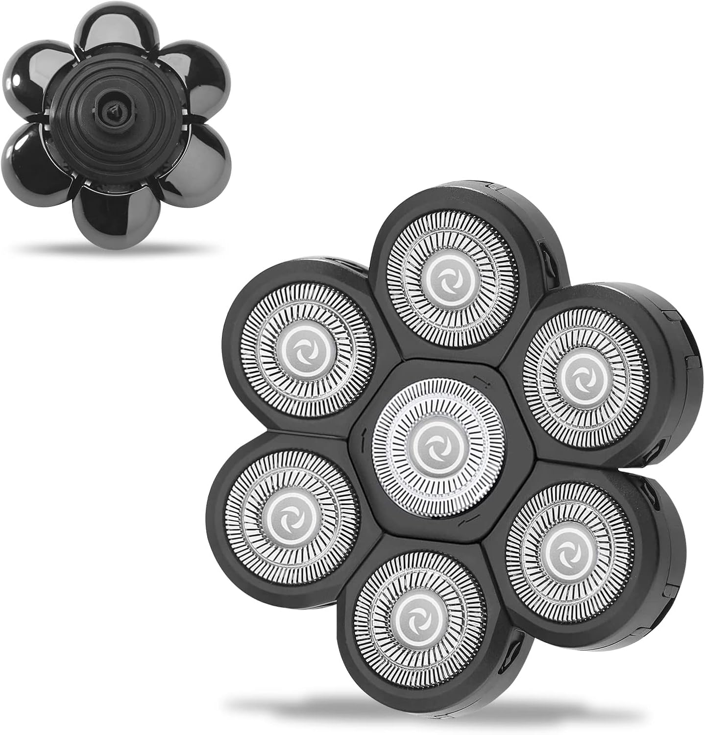 Head Shaver Replacement Heads,Head Shaver Replacement Blades, Head Shavers for Bald Men,Head shavers for Men, Stainless Steel Rotary Blades for Electric Head Razor (Black)