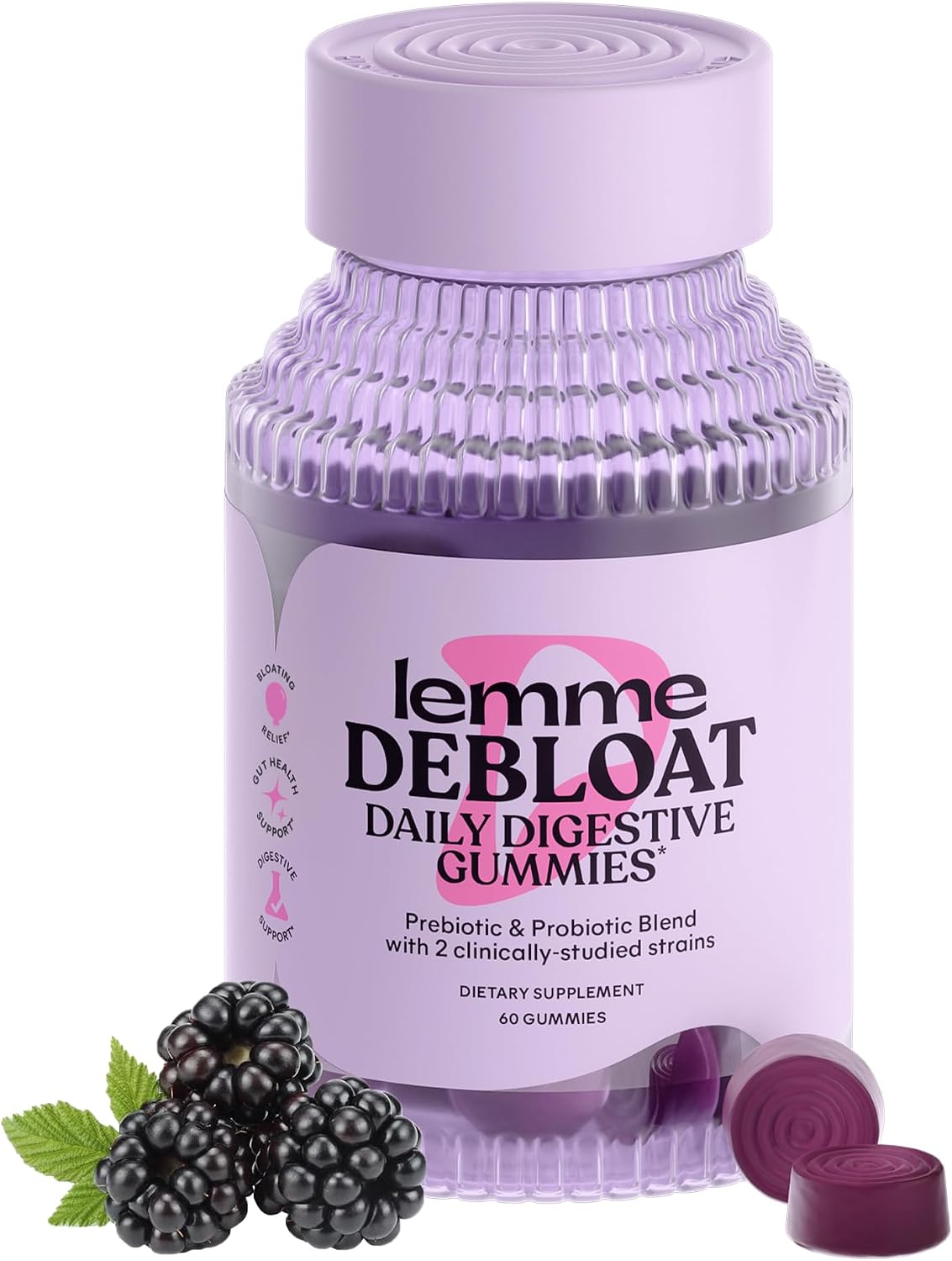 Lemme Debloat Digestive & Gut Health Gummies, 30-Day Supply