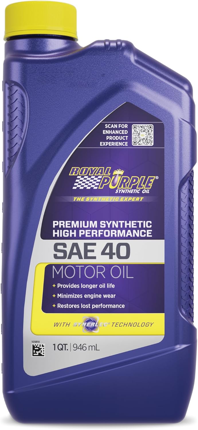 Royal Purple 1040 06040-6PK API-Licensed Heavy Duty SAE 40 High Performance Synthetic Motor Oil - 1 qt. (Case of 6)