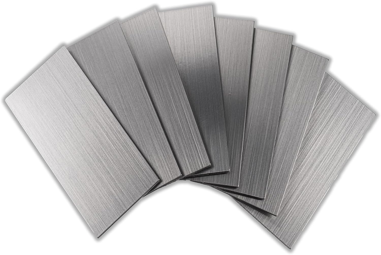 StyloVue 100 Pieces Peel and Stick Backsplash for Kitchen, 3" x 6" PVC Subway Tile Upgraded Brushed Stainless Backsplash Stick on Tile Elevate Kitchen, Bathroom, Fireplace,RV