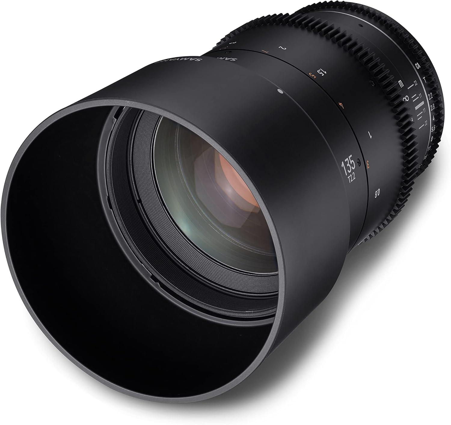Samyang MF 135mm T2.2 VDSLR MK2 Fuji X - Video Cine Lens Fixed Focal Telephoto Lens for Fujifilm X-Mount APS-C Cameras, Manual Focus for X-T30 II, X-T4, X-E4, X-Pro3