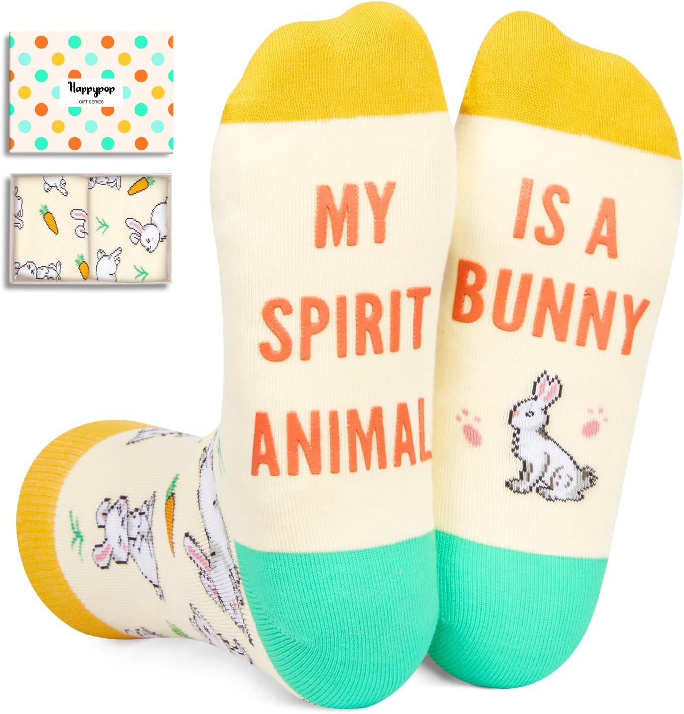 HAPPYPOP Novelty Animal Gifts - Goat Cow Pig Horse Socks for Men, Women & Teens