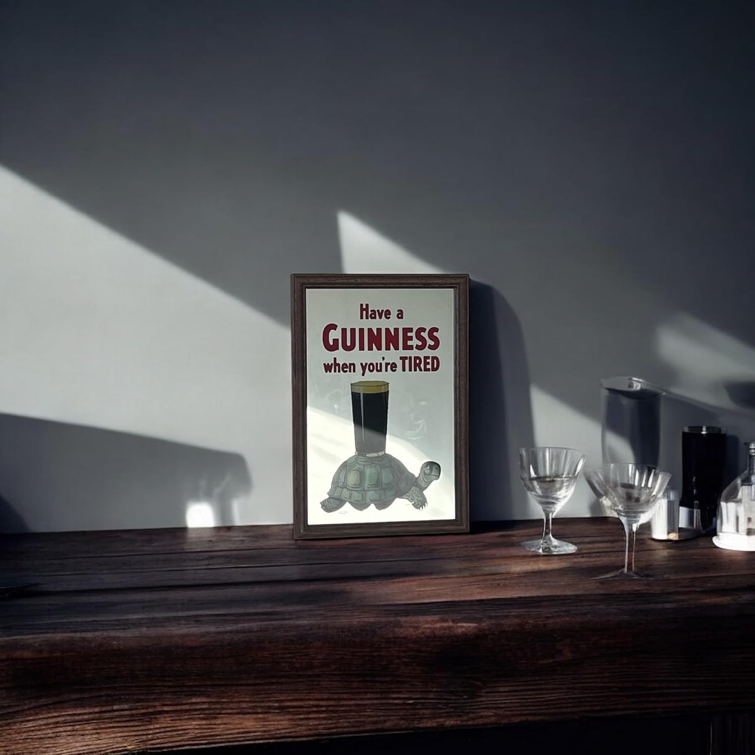 Laurie's Pub and Bar Accessories Have a Guinness when you're TIRED Small Mirror