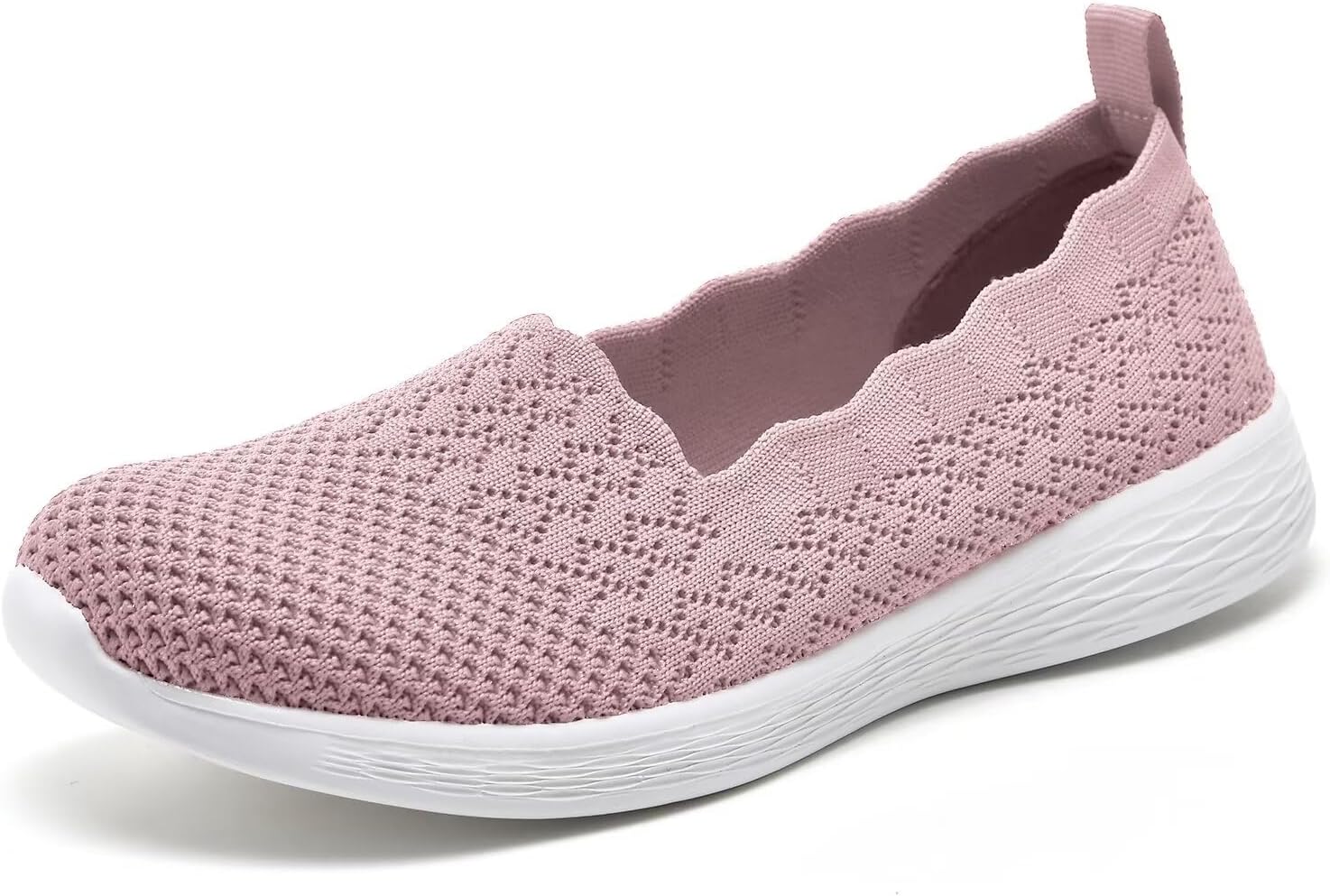 Puxowe Women's Loafers Slip On Lightweight Casual Low-Top Flat Knit Shoes