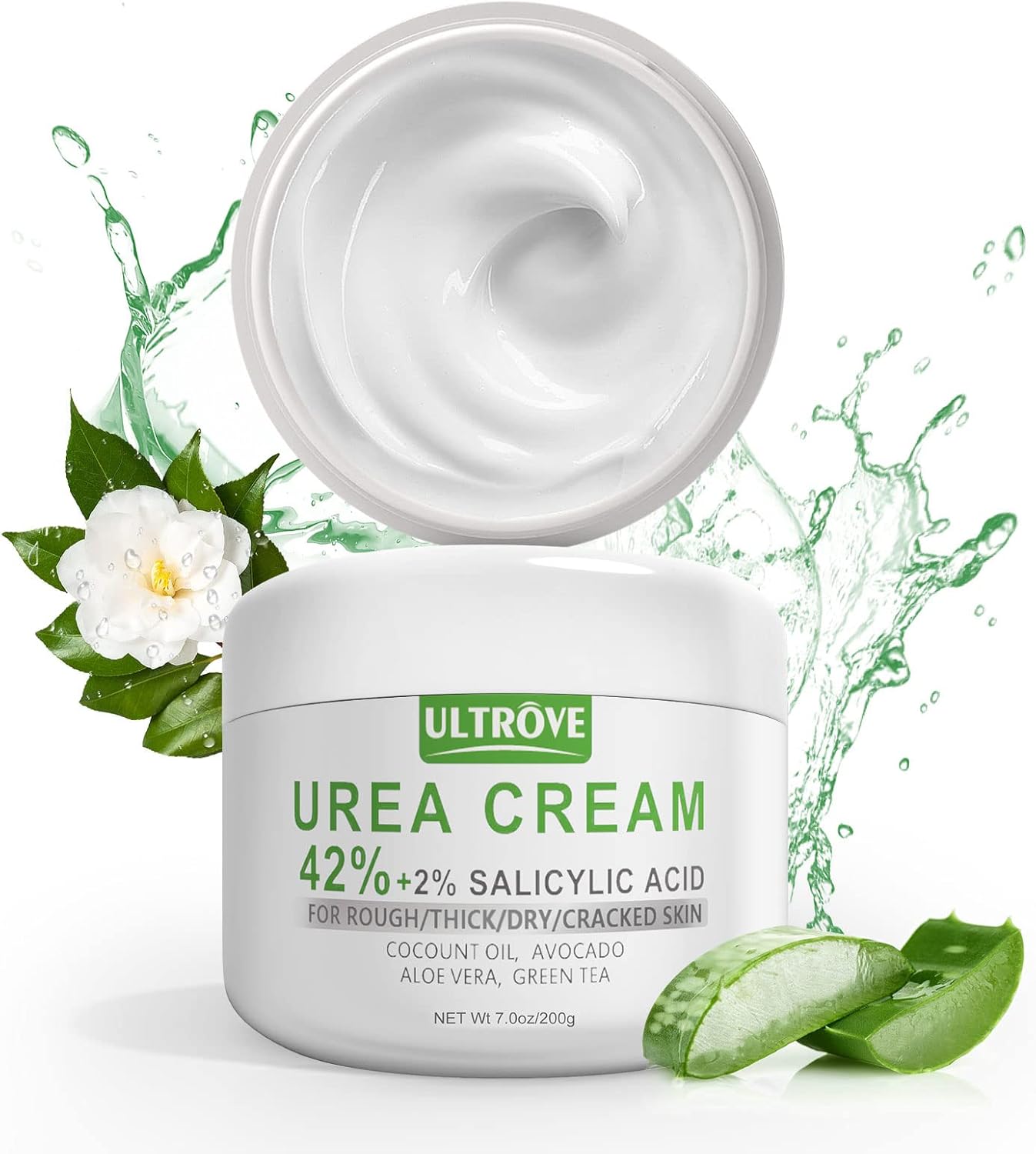 Urea Cream 42% with 2% Salicylic Acid, Callus and Dead Skin Remover, Deeply Moisturize, Repair Dry, Cracked, Rough Skin of Heel, Elbow and Knee, Effective Urea Foot Cream(200g)