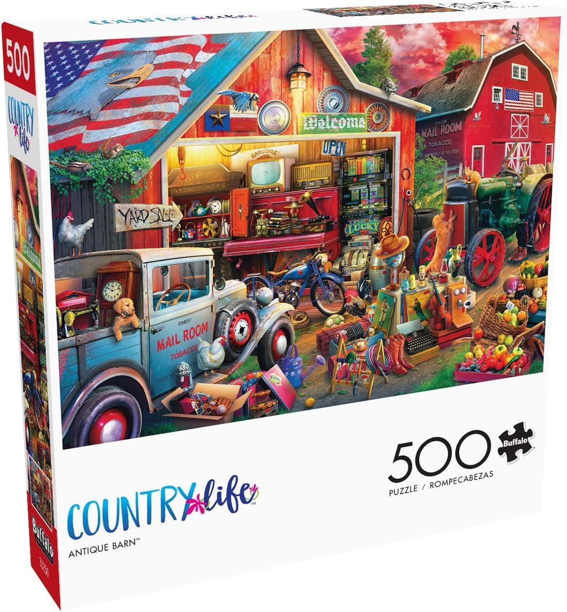 Buffalo Games - Eduard - Antique Barn - 500 Piece Jigsaw Puzzle for Adults -Challenging Puzzle Perfect for Game Nights - Finished Size is 21.25 x 15.00
