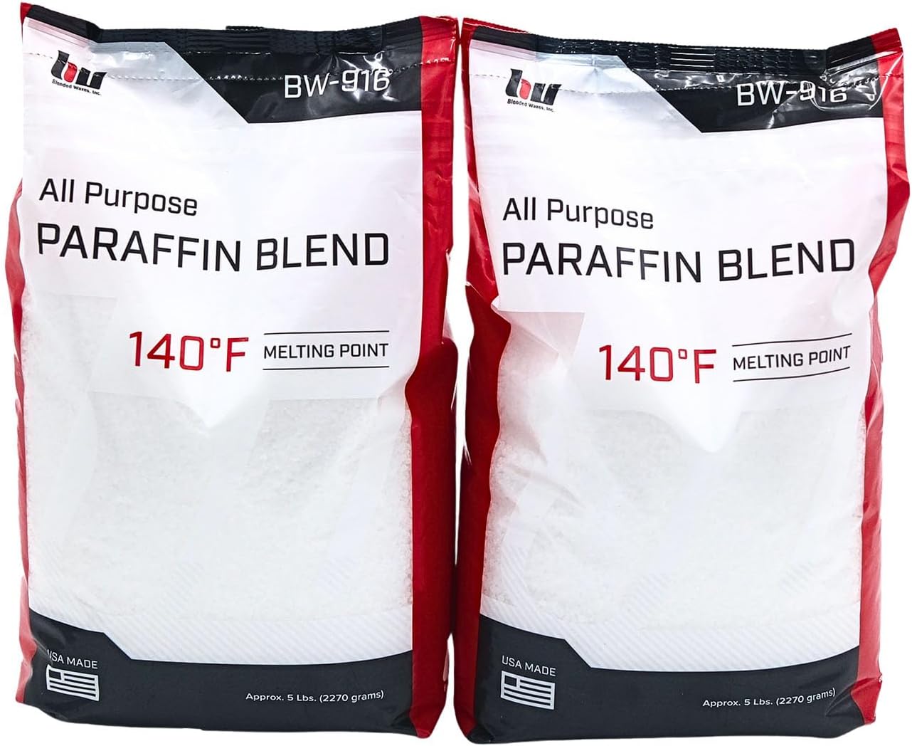 Blended Waxes, Inc. Multi-Purpose Paraffin Wax for Candle Making, Easy-to-Use Bulk Pastilles, Ideal for Lubricating, Waterproofing, Canning & More, Premium Paraffin Wax Refills, 10 lb Pack