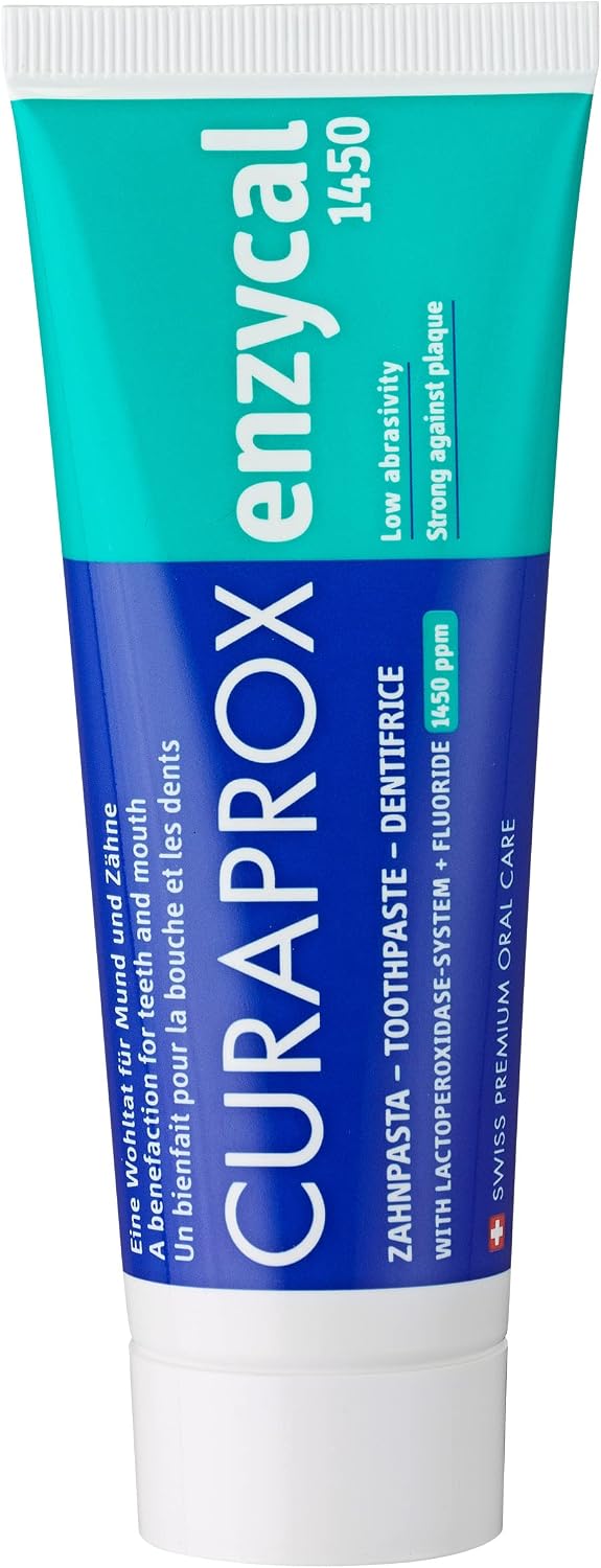 Curaprox Enzycal 1450 Toothpaste, 75ml, Made in Switzerland
