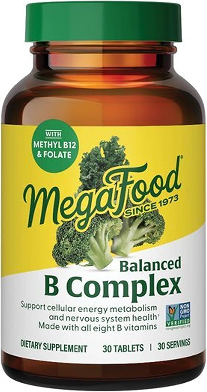 MegaFood Balanced B Complex, Cellular Energy Metabolism Support, 30 Tablets