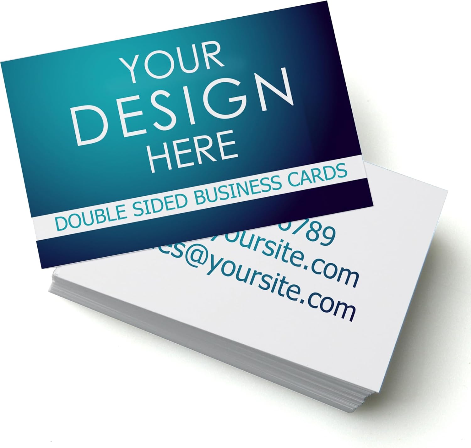 Personalised Business Cards Double Sided, Professional Digital Printing, Custom Business Cards, Loyalty Cards, Thank You Cards (350gsm Budget, 100)