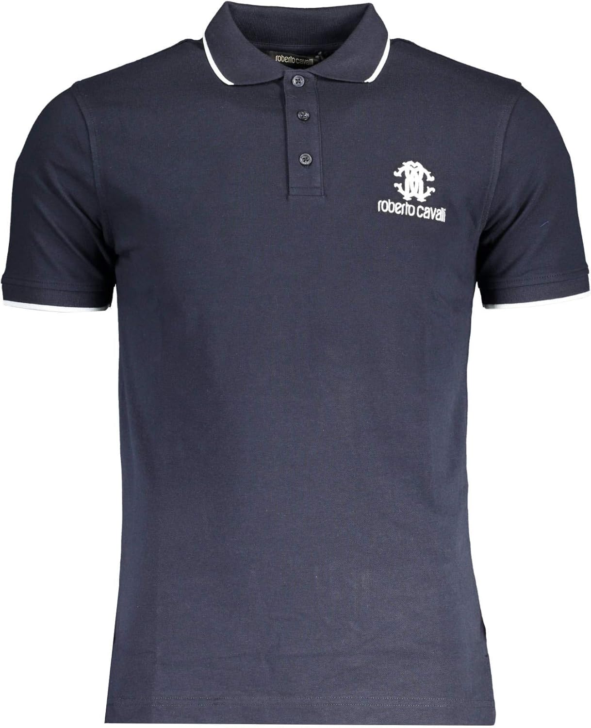 Roberto Cavalli Men's Navy Blue Logo T-Shirt S