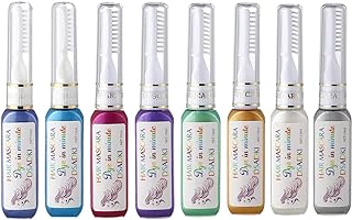 Temporary Hair Color Mascara Washable Hair Dye Stick Non-toxic Instant Hair Chalk Dye for Girls Women (8PCS MULTI)