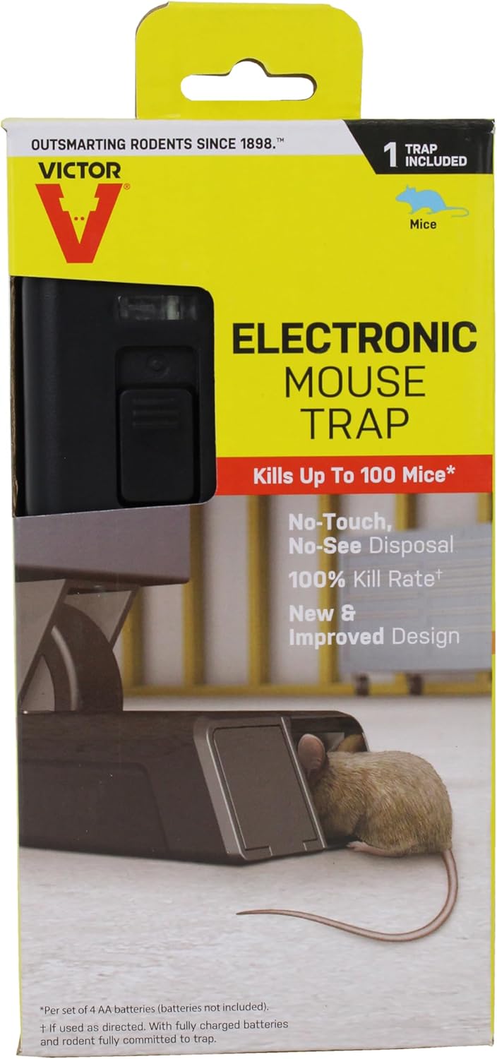 Victor M250S No Touch, No See Upgraded Electronic Mousetrap Black