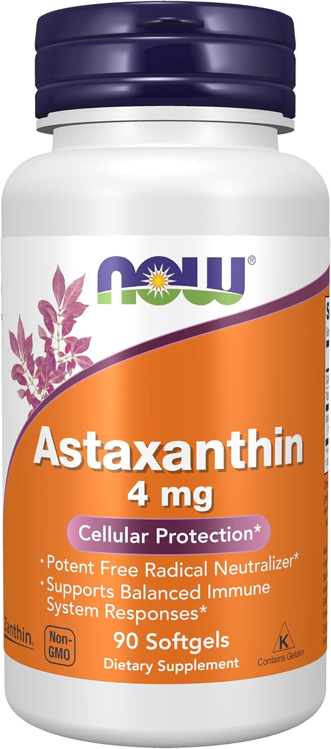 NOW Supplements, Astaxanthin 4 mg, Zanthin®, 90 Softgels