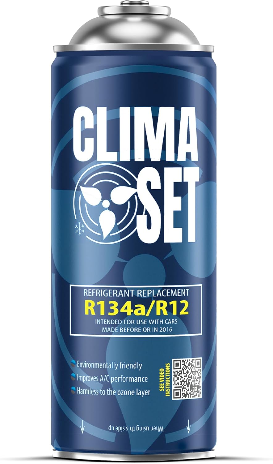 ClimaSet A/C Gas for Car Air Conditioning - R134a Replacement – for 1994 to 2016 Cars – Nature-Conscious – Non-Toxic – Corrosion-Resistant – 1 Piece – 280 g