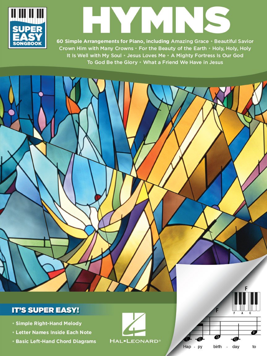 Hymns - Super Easy Songbook | 60 Traditional Christian Hymns for Beginner Piano | Includes Amazing Grace, Rock of Ages and More