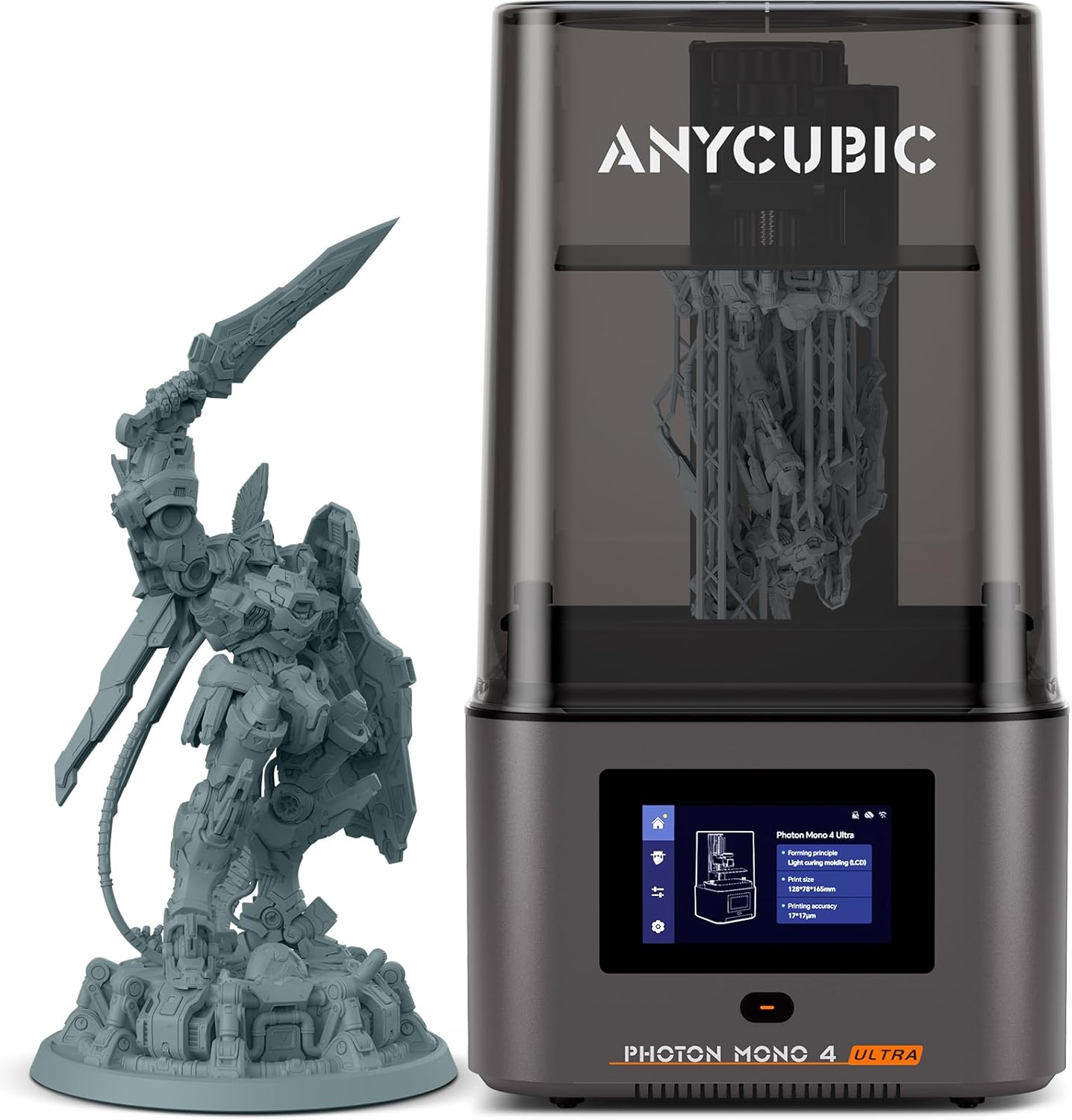 ANYCUBIC Photon Mono 4 Ultra 10K Resin 3D Printer, 7'' HD Mono Screen and COB Light Source, 120mm/h Fast Printing, Intelligent Detection, 6.04''x3.42''x 6.49'' Printing Size