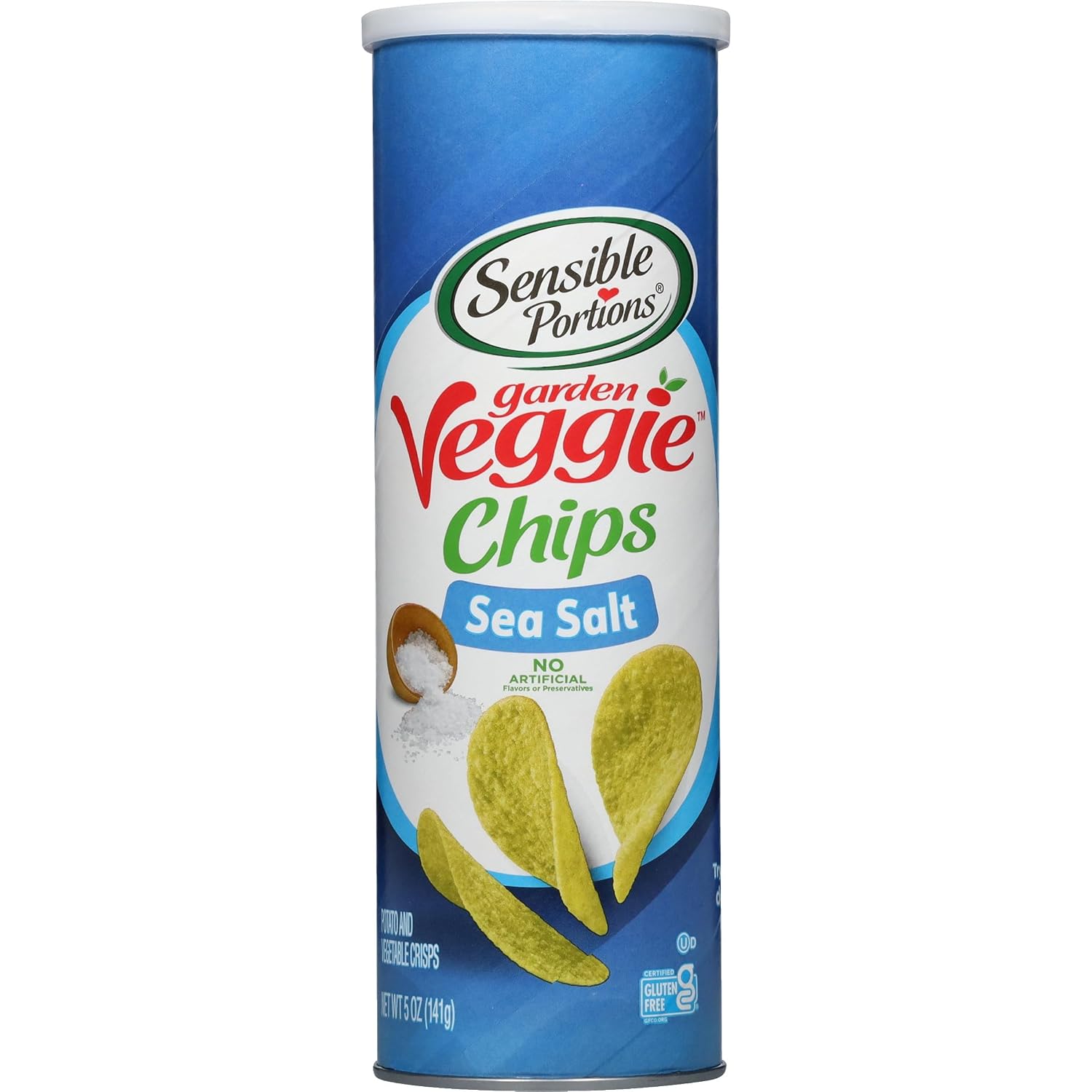 Sensible Portions Stacked Garden Veggie Chips, Sea Salt, 5 oz (Pack of 12)